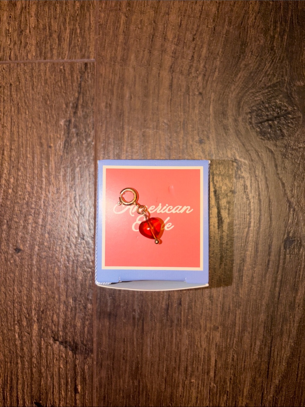 American Eagle Outfitters Red Heart Charm with Gold Hardware